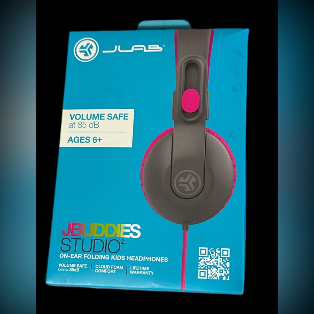 JBuddies Studio Kids Headphones - Gray and Pink